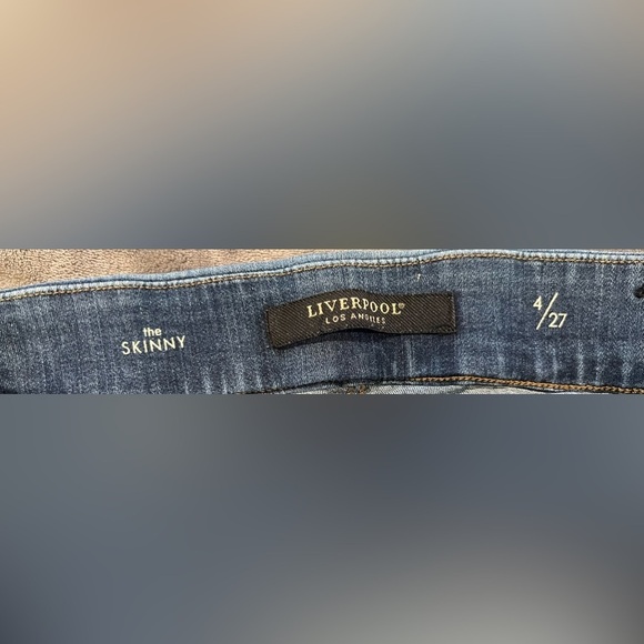 Liverpool The Ankle Skinny Jeans Women’s Size 4/27 Blue Denim Stretch - Picture 5 of 7